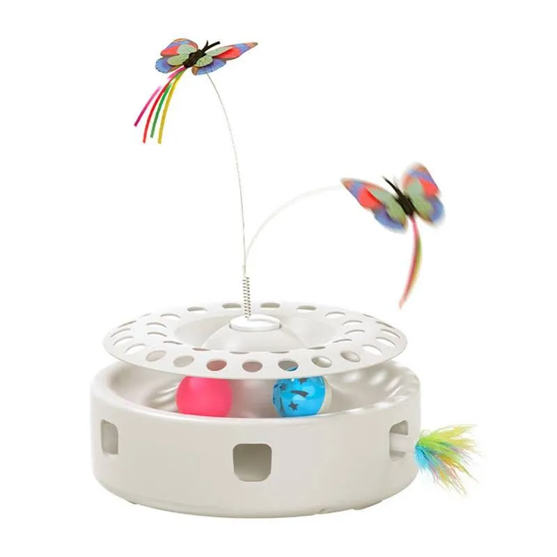 Brinquedo Interativo 3-EM-1 RWJTY823-02 p/ Gatos (Branco) – ROJECO