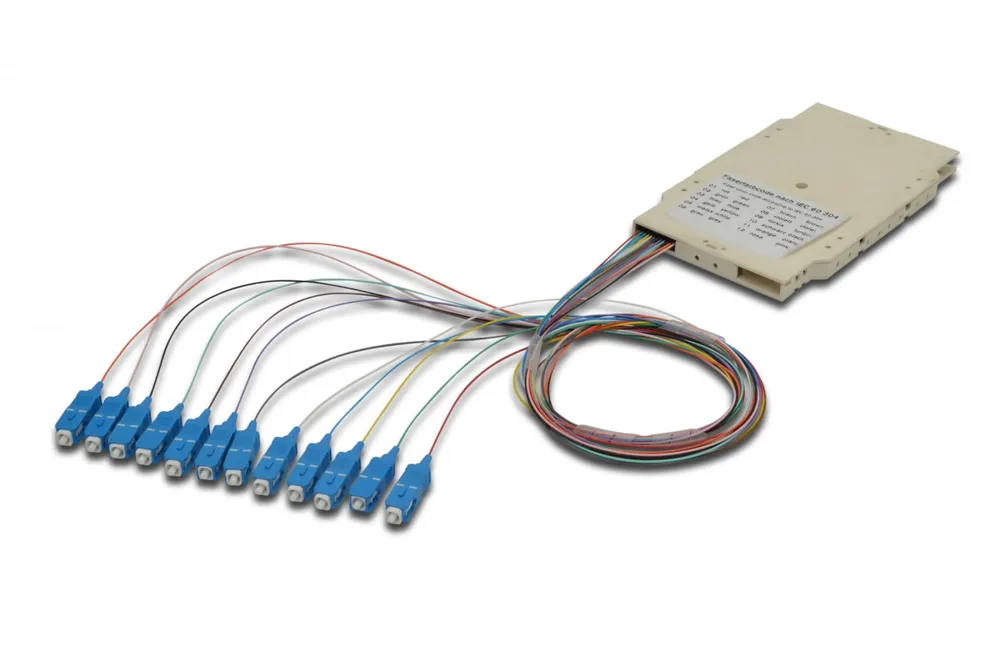 Bandeja de emenda de fibra óptica com 12 pigtails SC A-96522-02-UPC-3