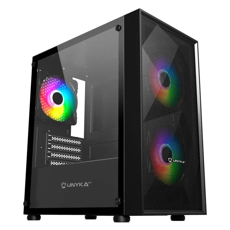Caixa de Computador UNYKAch Mir B200 Vidro Temperado USB 3.2 Preta