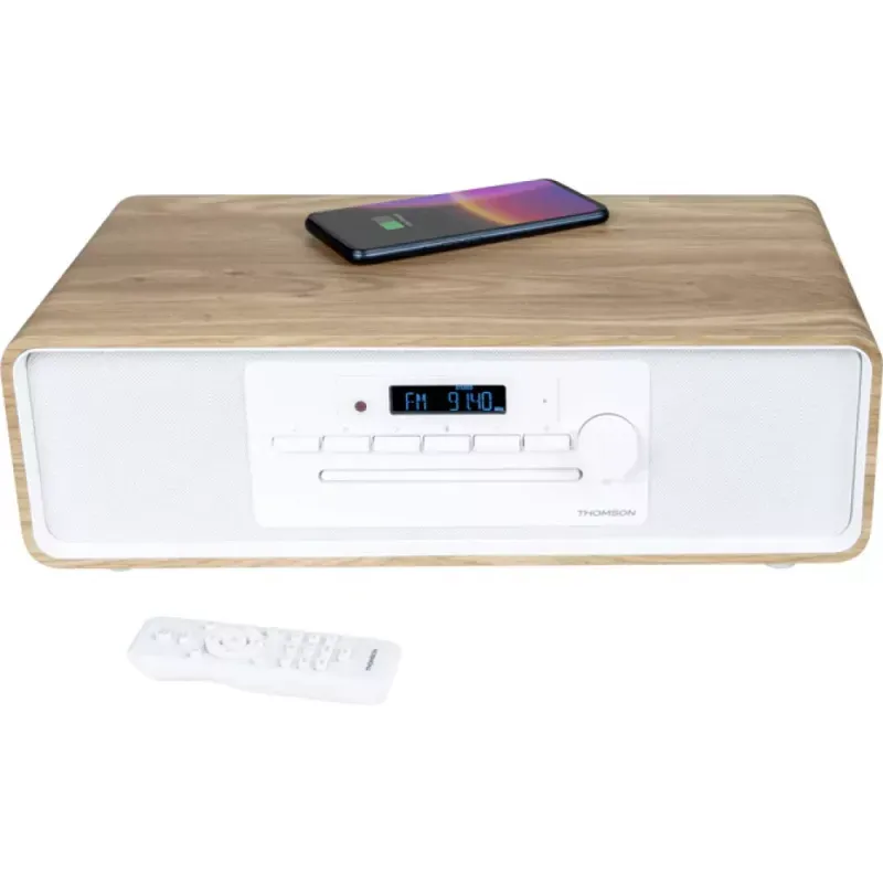Micro Sistema Estéreo Bluetooth THOMSON MIC300IBT – Branco/Madeira
