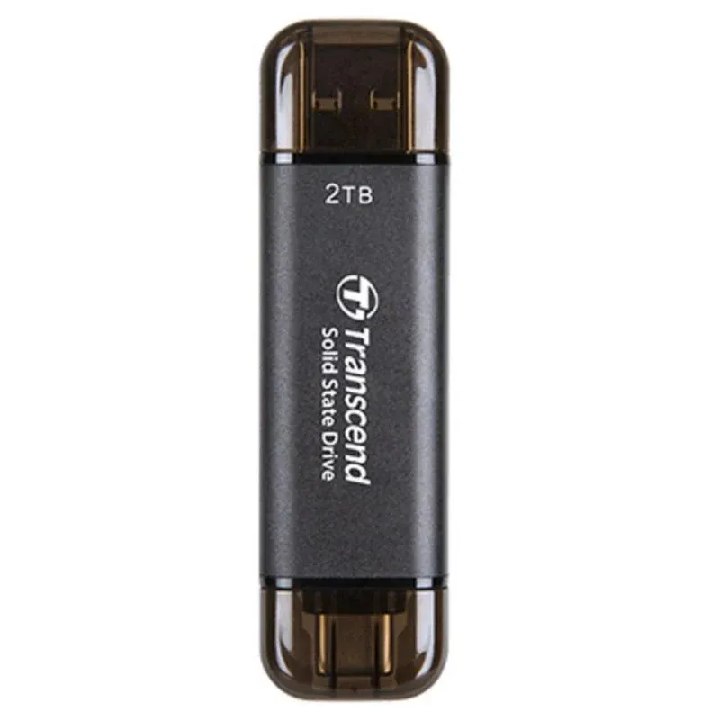 Transcend TS2TESD310C 2TB USB Tipo-A para Tipo-C Preto Rápido