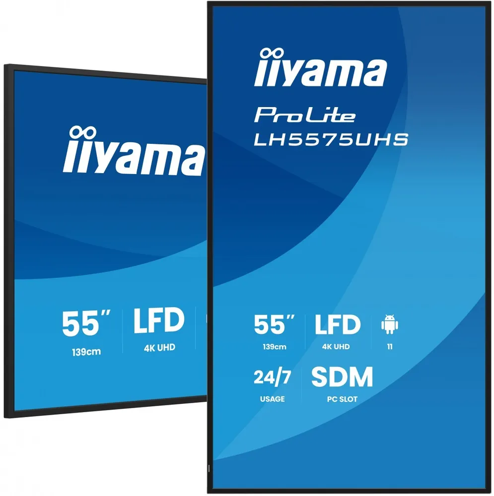 iiyama LH5575UHS-B2AG 55" 3840x2160 UHD painel IPS Haze LH5575UHS-B2AG
