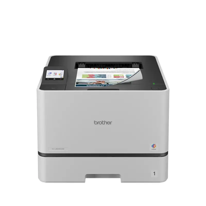 HL-L8430CDW - Impressora laser a cores profissional com rede cablada, WiFi e duplex automático. Velocidade 31 ppm - Bandeja 250 folhas - LCD 6,8cm