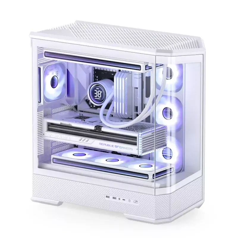 Caixa ATX Jonsbo D400 Vidro Temperado Branco
