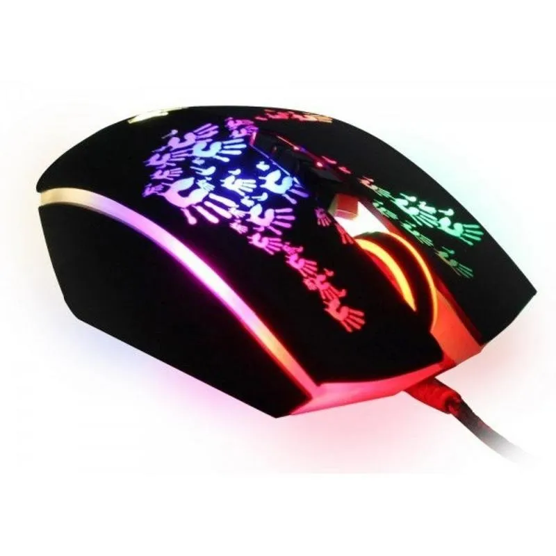 Ratón A4Tech A60 Bloody USB 4000 DPI Preto Ambidestro 9 Botões