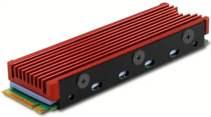 Dissipador de Calor CLR-M2 para M.2 2280 SSD Vemelho