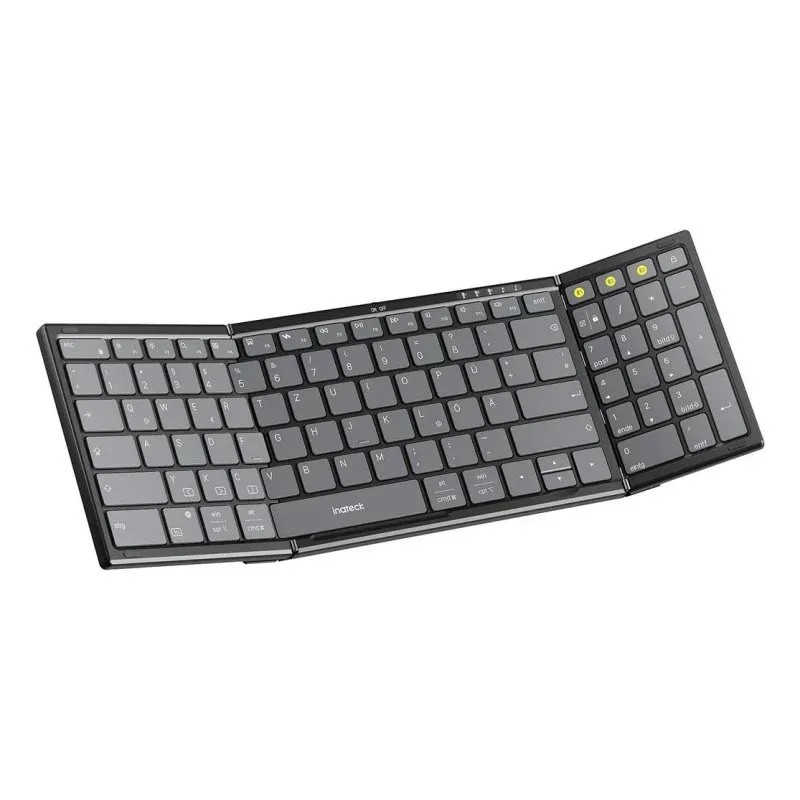 Teclado Inateck N0135 BLACK Bluetooth dobrável com teclado numérico QWERTZ