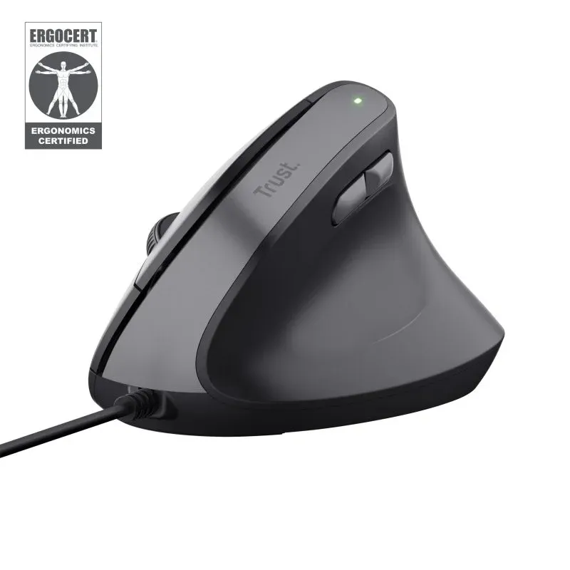 Ratón Trust Bayo II com fio 2400 DPI ergonómico reciclado preto