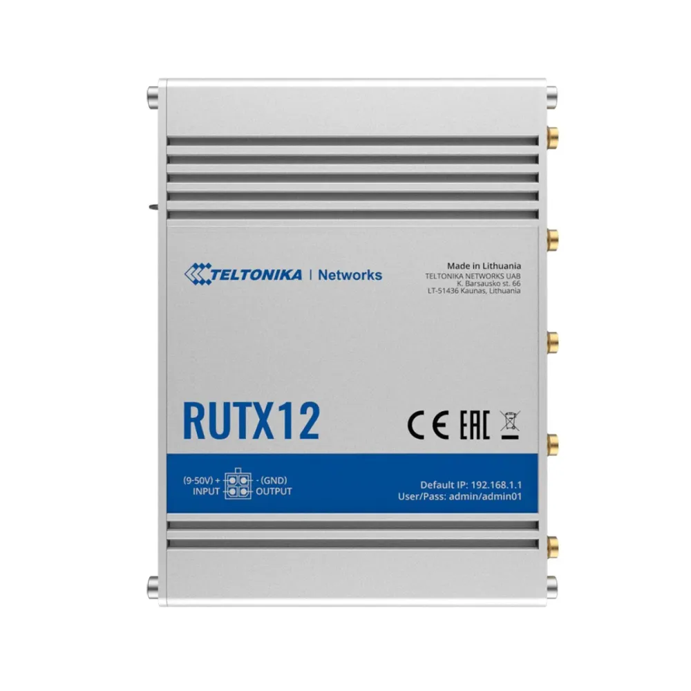 Router Industrial Teltonika 4G/LTE Dual SIM Dual-Band WiFi 5 5x RJ45 5GHz - TK-RUTX12