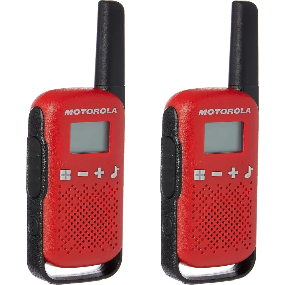 Intercomunicadores Walkie Talkie Pmr Radio 16 Canais (Alcance Até 4 Km) Vermelho - Motorola Tlkr-T42