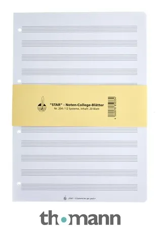Star Noten-Collegeblätter 204 A4