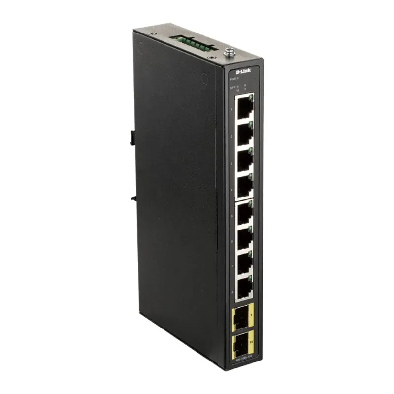 D-Link DIS-100G-10S Switch Industrial 8 Portas Gigabit + 2 SFP