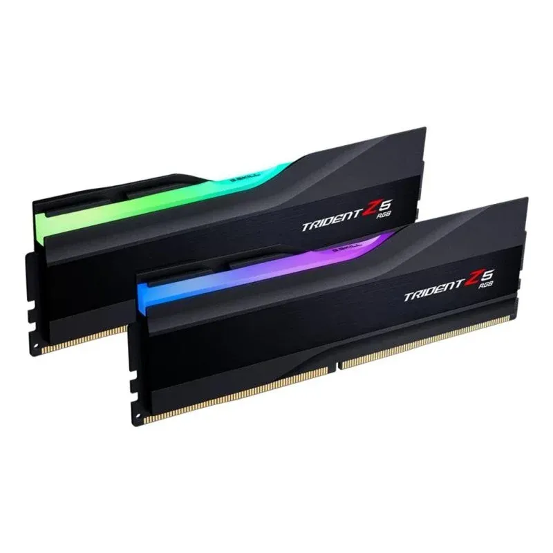 Memória RAM G.Skill Trident Z5 RGB F5-6000J2836G32GX2-TZ5RK 64GB Kit DDR5 6000MHz CL28 Intel XMP Preto