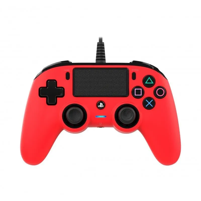 Gamepad Nacon Oficial Ps Con Cable Compact Rojo Ps4