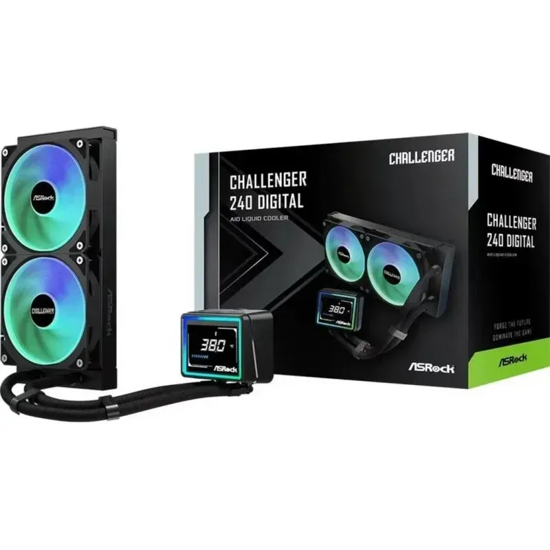 Refrigeração Líquida Asrock CPC Challenger 240mm 2 Ventoinhas ARGB Preto