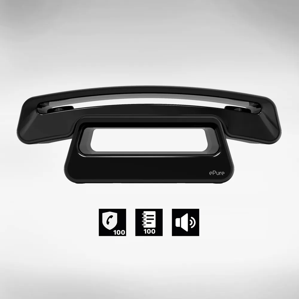 Telefone Epure Iconic Ewe S/ Fios (Preto) - Alcatel