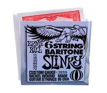 Jogo cordas guitarra elétrica Ernie Ball 2839 Baritone 013-072