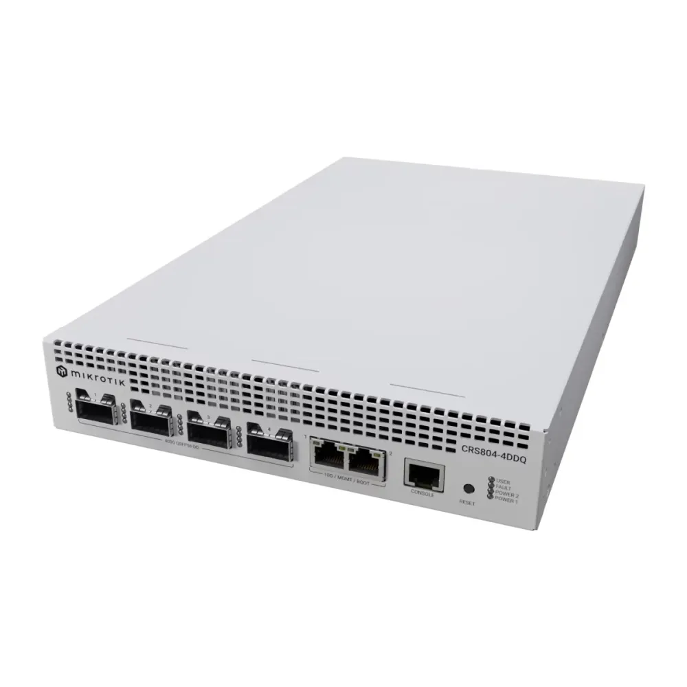Switch Mikrotik CRS804-4DDQ-hRM 4x 400GbE Quad-Core AL52400 4GB RAM