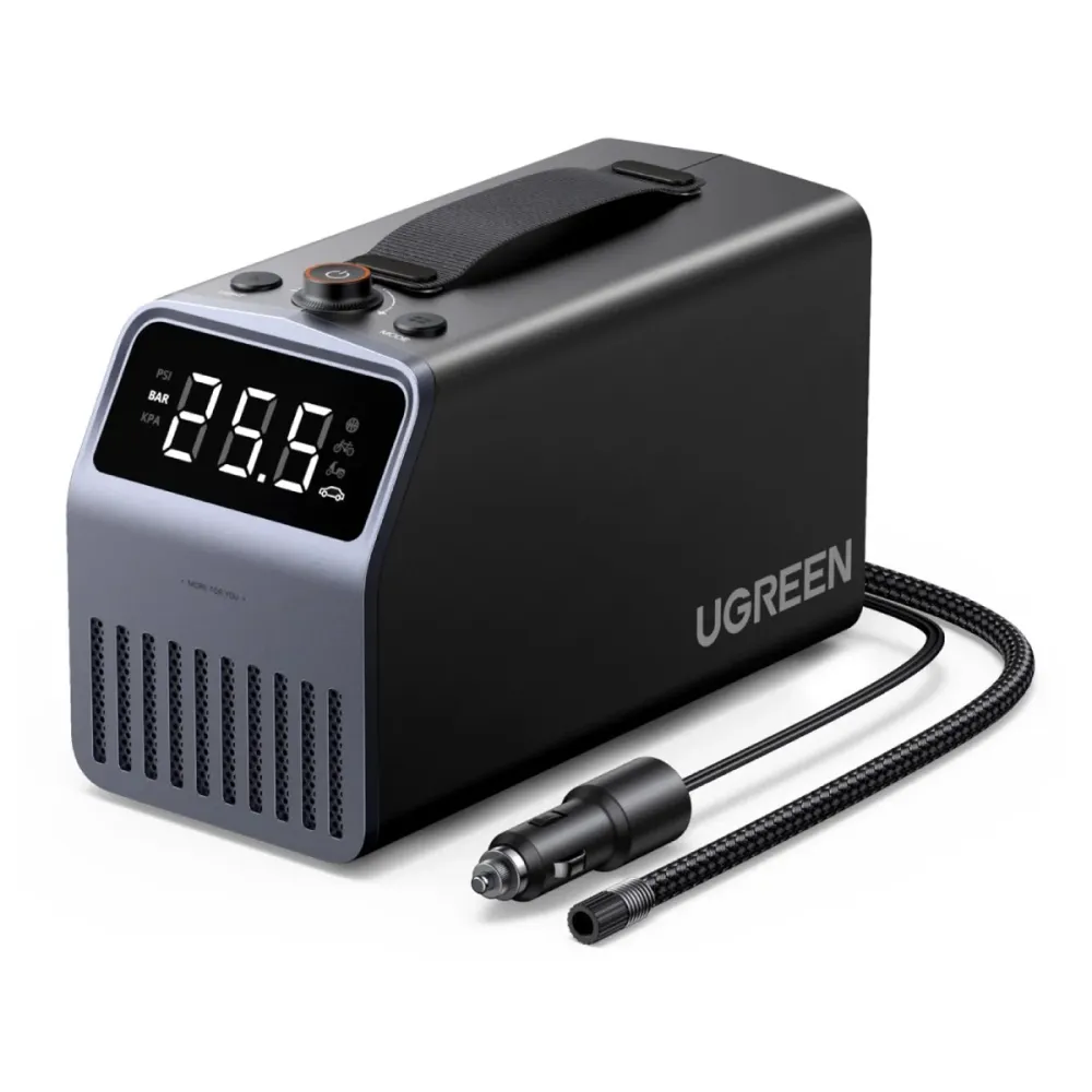 Bomba de Ar Elétrica Ugreen 12V 150PSI 4500mAh Cinzento