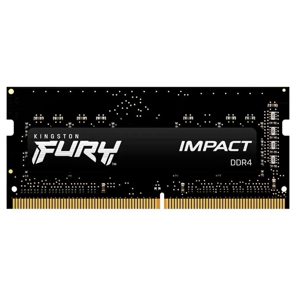 Memória RAM SO-DIMM Kingston Fury Impact 16GB (1x16GB) DDR4-3200MHz (Intel XMP) CL20 (20-22-22) 1.2V 1Rx8 Preta