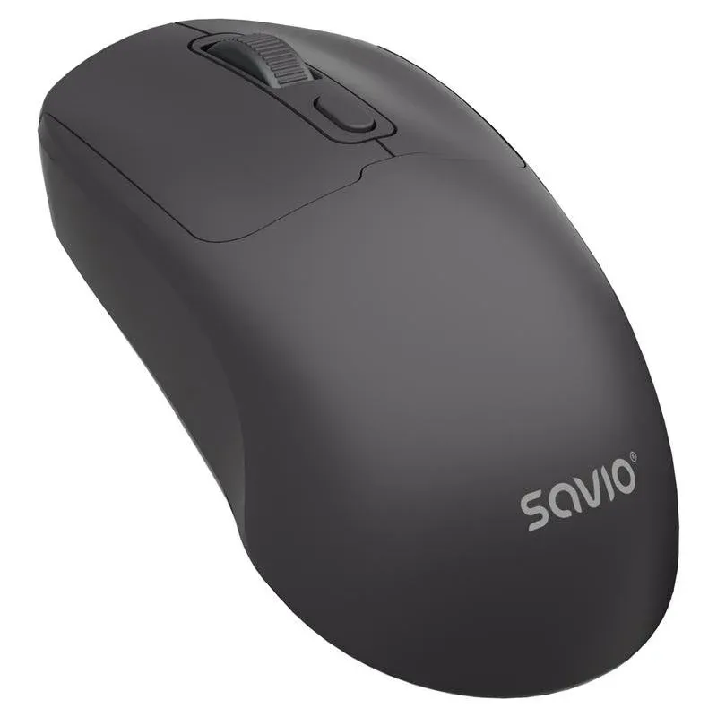 Ratón Savio MB-04 Bluetooth 2.4GHz 1600DPI Preto Dupla Ligação Silencioso