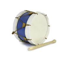 Bombo Tradicional Adamastor PLX10 Azul/Aro Branco 24cm