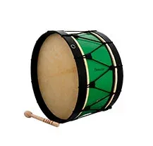 Bombo Tradicional Adamastor Nº8 Verde/Aro Preto 55cm