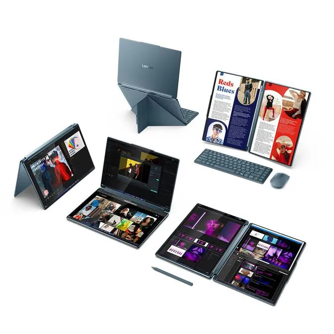 Portátil Lenovo Yoga Book 9i 14IAH10-058 2x14" Ultra 7 255H 32GB 1TB 2.8K OLED Touch 120Hz W11 +Rato+Stand+Earbuds+Sleeve