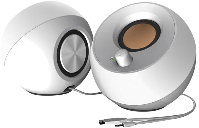 Colunas Creative Pebble 2.0 Branco