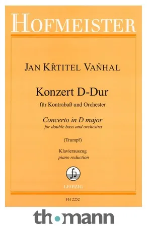 Friedrich Hofmeister Verlag Vanhal Konzert Kontrabass