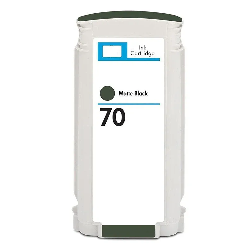 Tinteiro compatível hp 70 preto mate substitui c9448a 130ml