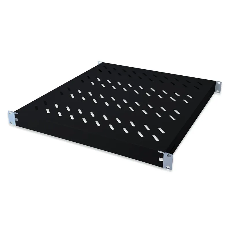 Digitus Prateleira com Carril de Fixação Variável de 500mm a 700mm para Armários de 483mm 19" 1U Preta