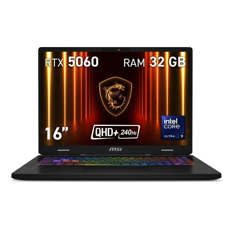 Portátil MSI Crosshair 16 HX AI D2XW 16" Intel Core Ultra 9 275HX 32GB 1TB SSD RTX 5060 8GB QHD+ RGB
