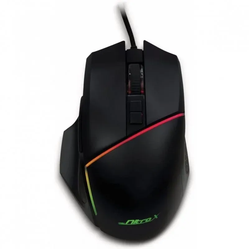 Inter-Tech Nitrox GT-100 RGB Rato Gaming Ótico 6400 DPI