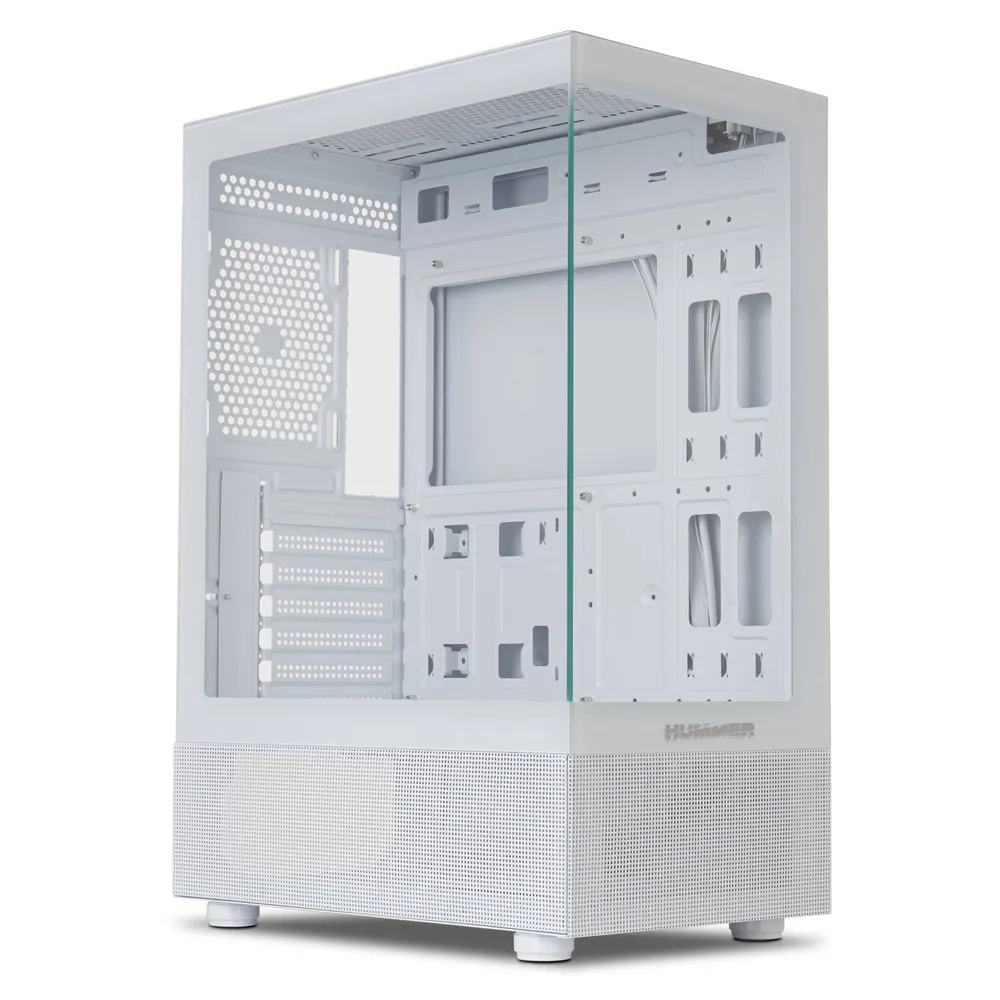 Caixa ATX Nox Hummer Vision Tempered Glass Branca