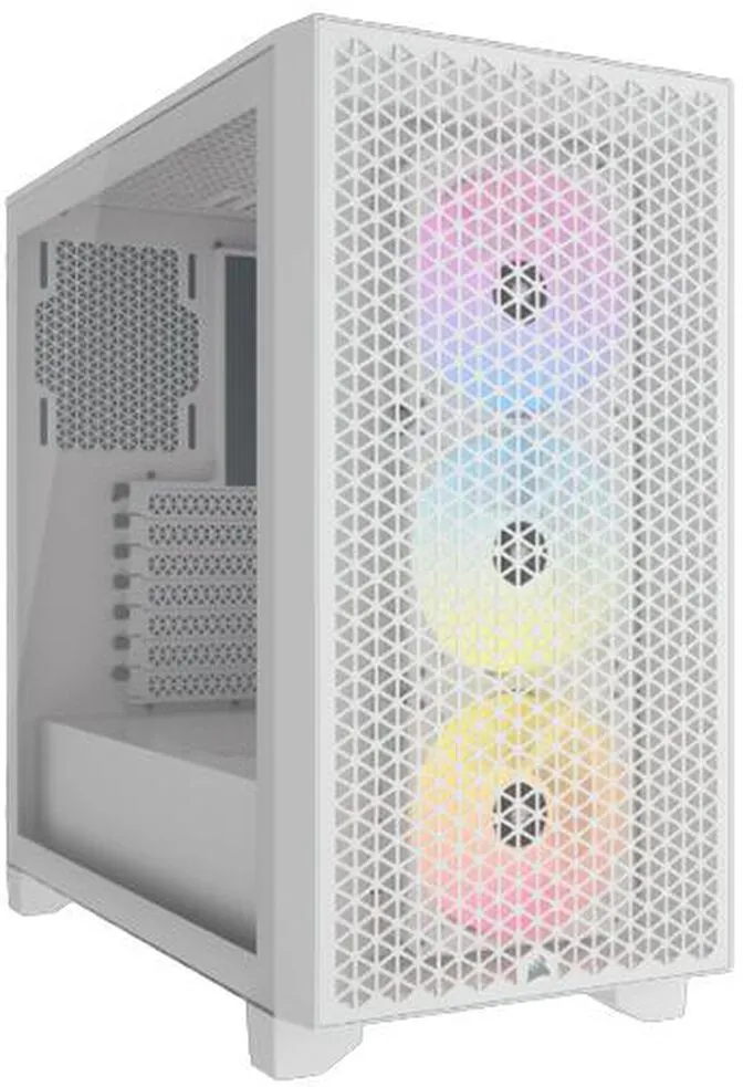 Caixa ATX Corsair 3000D Airflow RGB Branca Vidro Temperado