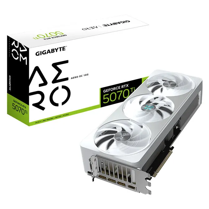 Gráfica Gigabyte GeForce® RTX 5070 Ti Aero OC 16GB GDDR7 DLSS4