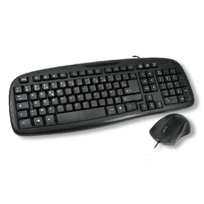 Teclado MCL ACK-2012/N membrana completo com rato USB AZERTY francês