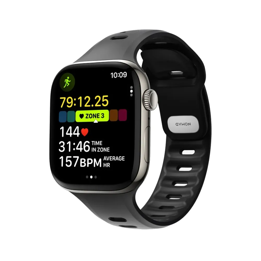 Bracelete Nomad Desportiva Ritmica Apple Watch 45/46mm Preta