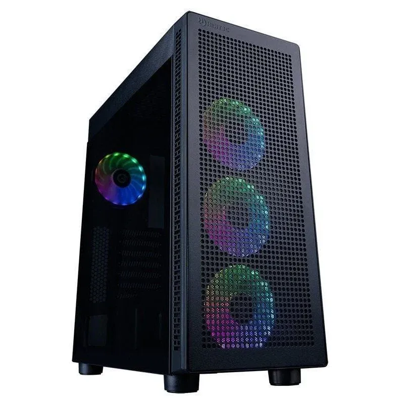 Caixa de Computador Hiditec H1 Air ARGB Midi Tower Vidro Temperado USB 2.0 Preta