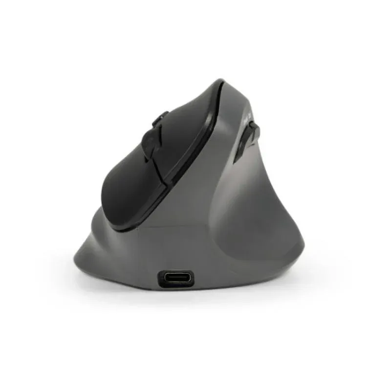 Ratón BakkerElkhuizen PRF Pro Sem Fios USB-C 2400DPI Preto Cinza Vertical Recarregável