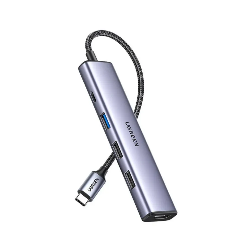 Hub Ugreen CM478 USB-C para HDMI + USB-A 3.0 + 2x USB-A 2.0 + PD