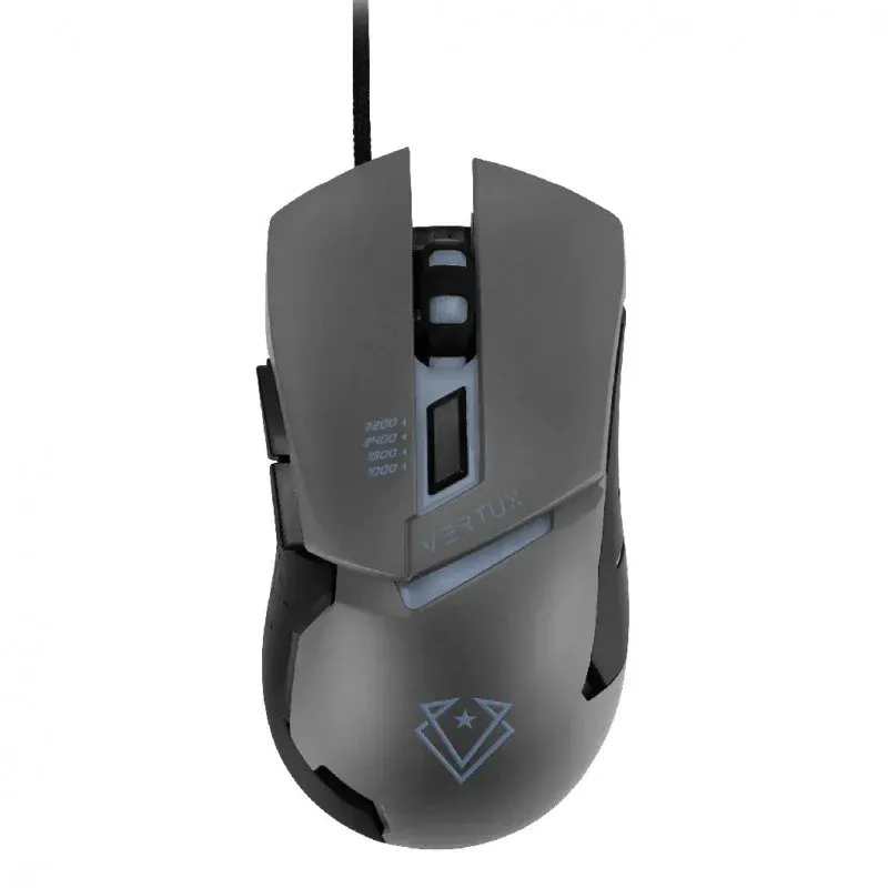 Vertux Dominator Rato Gaming RGB 3200DPI Cinzento