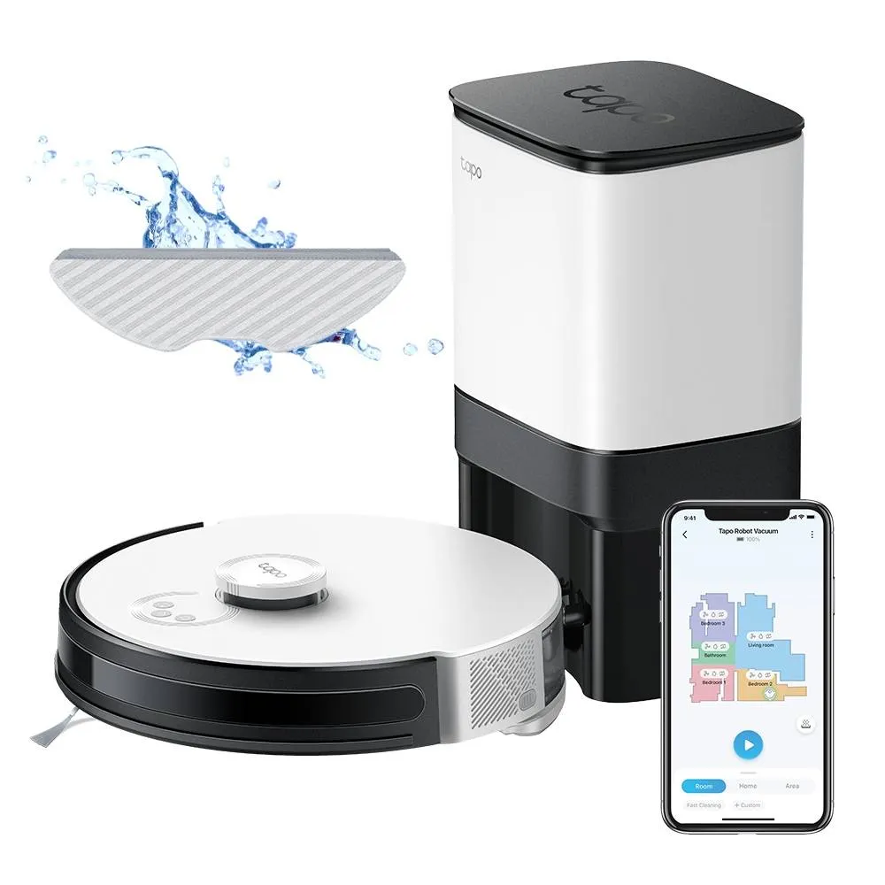 Aspirador Robô Tp-Link Tapo RV30 Plus 4200Pa 5000mAh Branco/Preto + Base Station - Recondicionado