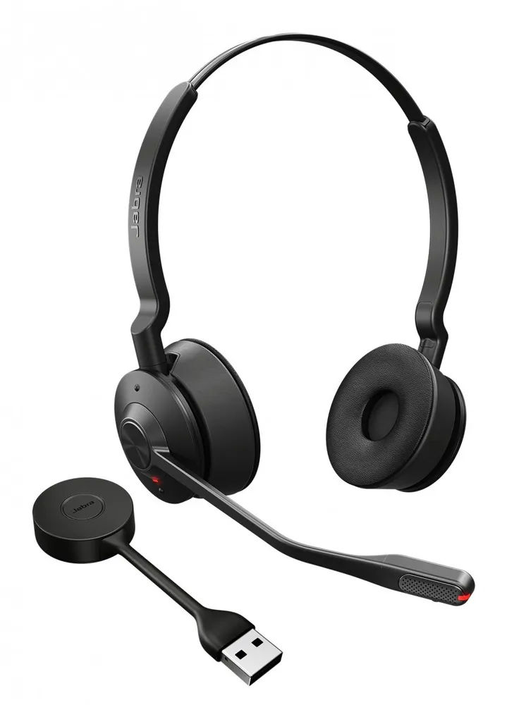 Auriculares Jabra Engage 55 SE Inalámbricos DECT para Escritório com Cancelamento de Ruído Pretos