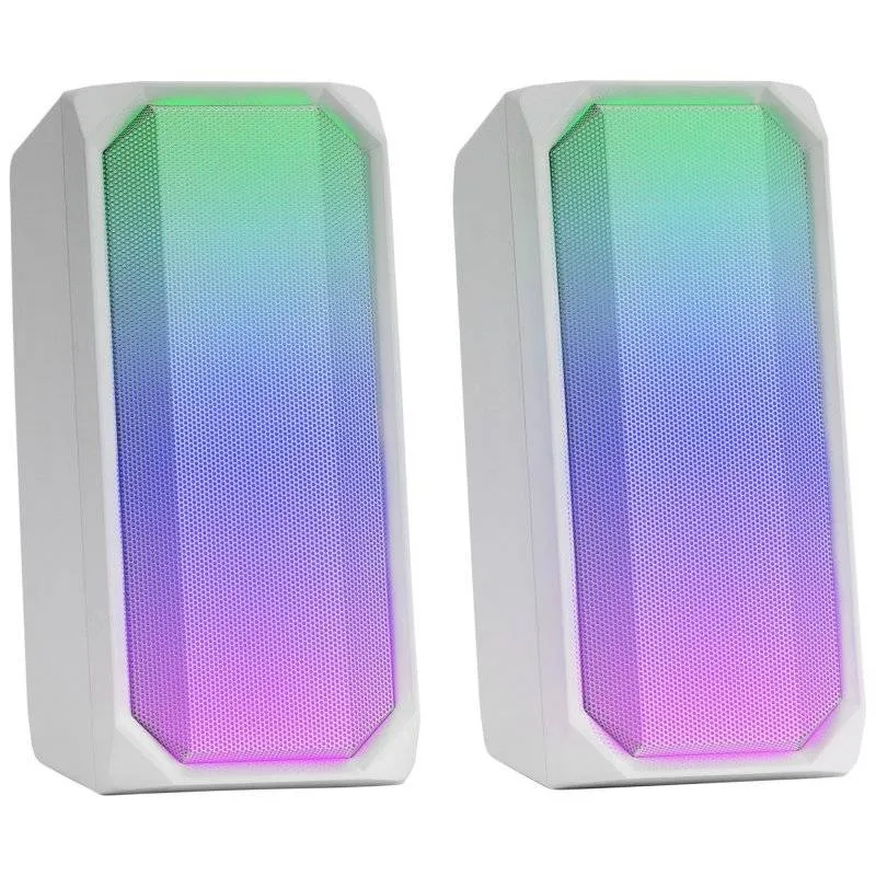 Colunas Mars Gaming MSRGBW RGB Stereo 2.0 15W RMS Branca