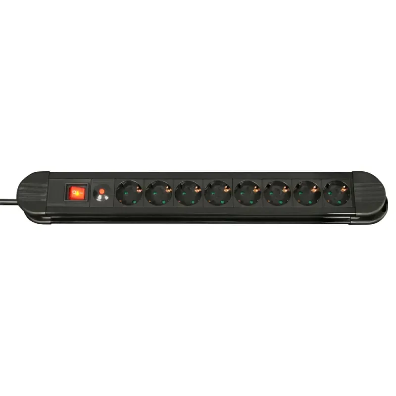 MAINS 8 WAY GANG SOCKET, WITH SWITC