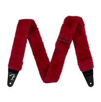 Correia de Guitarra Fender Poodle Plush Vermelho