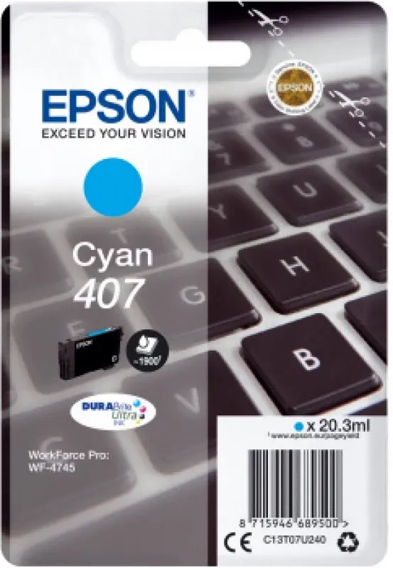 Tinteiro Epson T07U Ciano L