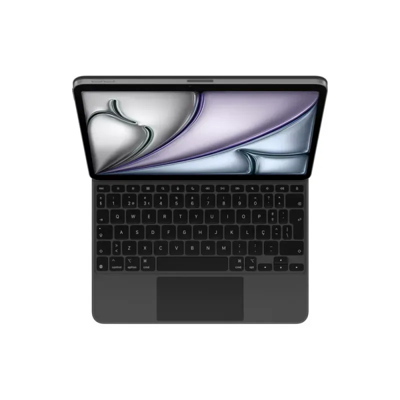 Apple Magic Keyboard - Teclado e pasta de folio - com trackpad - Apple Smart connector - QWERTY - Português - preto - para 10.9-inch iPad Air (4ª geração, 5ª geração), 11-inch iPad Air (M2, M3)